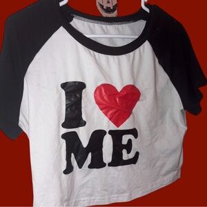 I LOVE ME CROP TOP